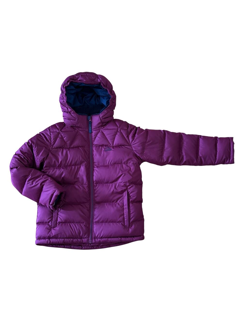 LL Bean Kids Down Jacket Medium 10-12 Waterproof Downtek Puffer